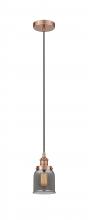 Innovations Lighting 616-1PH-AC-G53-LED - Bell - 1 Light - 5 inch - Antique Copper - Cord hung - Mini Pendant