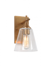 Matteo Lighting S09801AG - Hollis Aged Gold Brass Wall Sconce