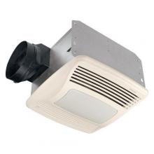 Broan-Nutone QTXE110SFLT - Ultra Silent, Humidity Sensing Fan, Fan/Light/Nightlight, White Grille, 110 CFM. Title 24 Compliant,