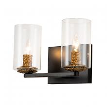 Lucas McKearn BB1003MB-2 - Bolivar 2-Light Vanity Light in Matte Black