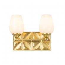 Lucas McKearn BB1300AGB-2 - Epsilon Modern 2 Light Bath Vanity in Aged Gold Brass