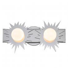 Lucas McKearn BB90417PC-2 - Soleil 2 Light Bath Vanity Silver Star In Polished Chrome