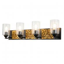 Lucas McKearn BB90586MB-4B1G - Bocage 4 Light Black And Gold Bath Bar