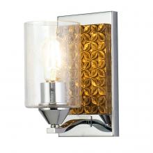 Lucas McKearn BB90587PC-1B2G - Arcadia 1 Light Wall Sconce in Polished Chrome and Gold