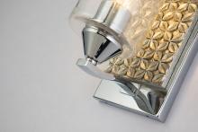 Lucas McKearn BB90587PC-1B2S - Arcadia 1 Light Wall Sconce in Polished Chrome and Silver