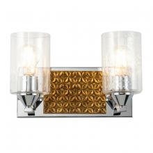 Lucas McKearn BB90587PC-2B2G - Arcadia 2 Light Bath Vanity in Polished Chrome and Gold