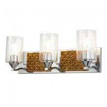 Lucas McKearn BB90587PC-3B2G - Arcadia 3 Light Bath Bar in Polished Chrome and Gold