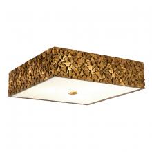 Lucas McKearn FM1158G-SQ-16 - Mosaic Square 3-Light Flush in Gold