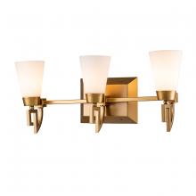 Lucas McKearn BB1006LG-3 - Lemuria 3 Light Bath Bar in Lacquered Gold
