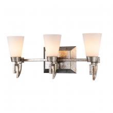 Lucas McKearn BB1006S-3 - Lemuria 3 Light Bath Bar in Silver Leaf