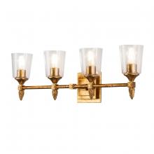 Lucas McKearn BB1022G-4-F2G - Vetiver 4 Light Bath Bar in Gold