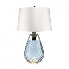 Lucas McKearn TLG3026S-OWSS - Small Lena Table Lamp in Smoke with Off White Satin Shade